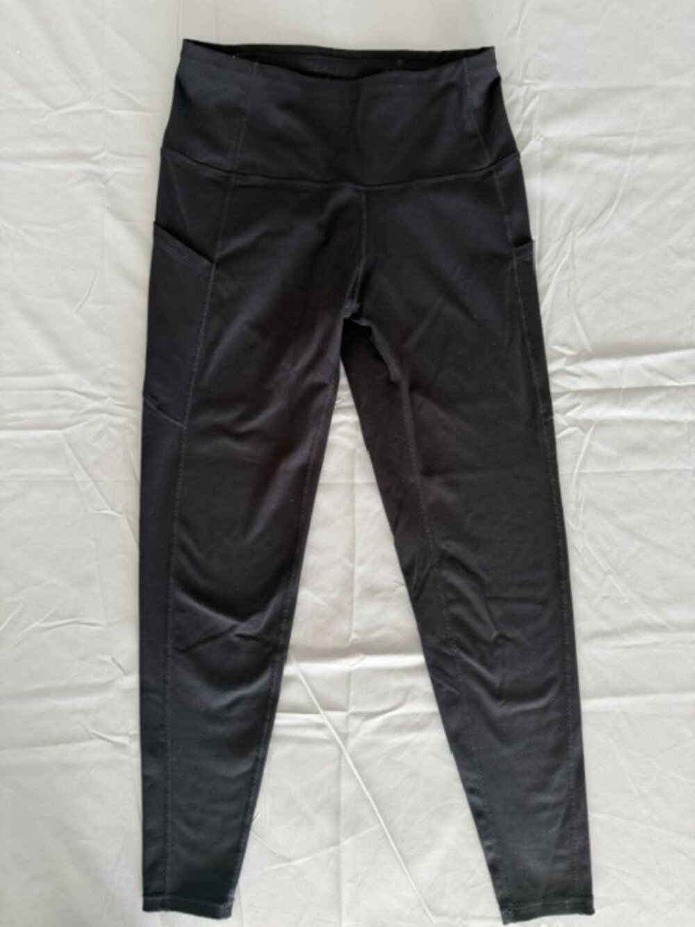 Workout Athleisure High Waist Tummy Control Yoga Leggings Black Size M